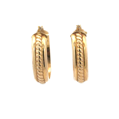 9ct yellow gold hoop earrings 2.2g (sh25711l)
