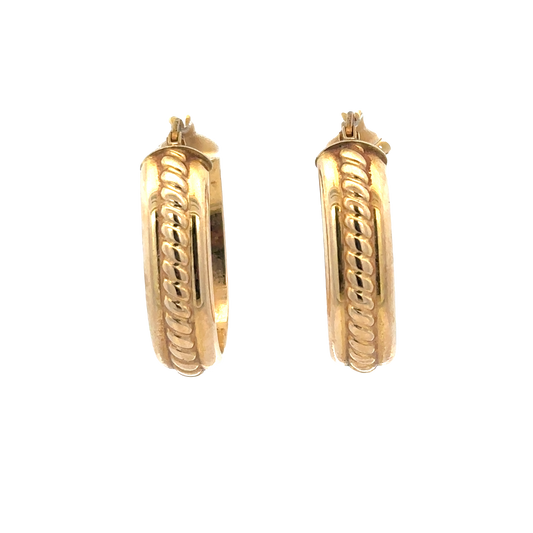 9ct yellow gold hoop earrings 2.2g (sh25711l)