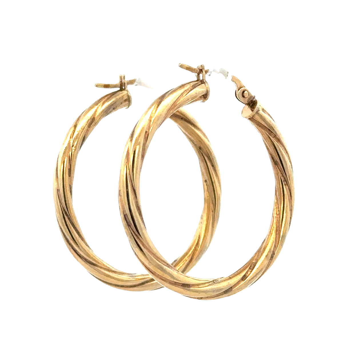 9ct yellow gold hoop earrings 1.7g (sh25780l)
