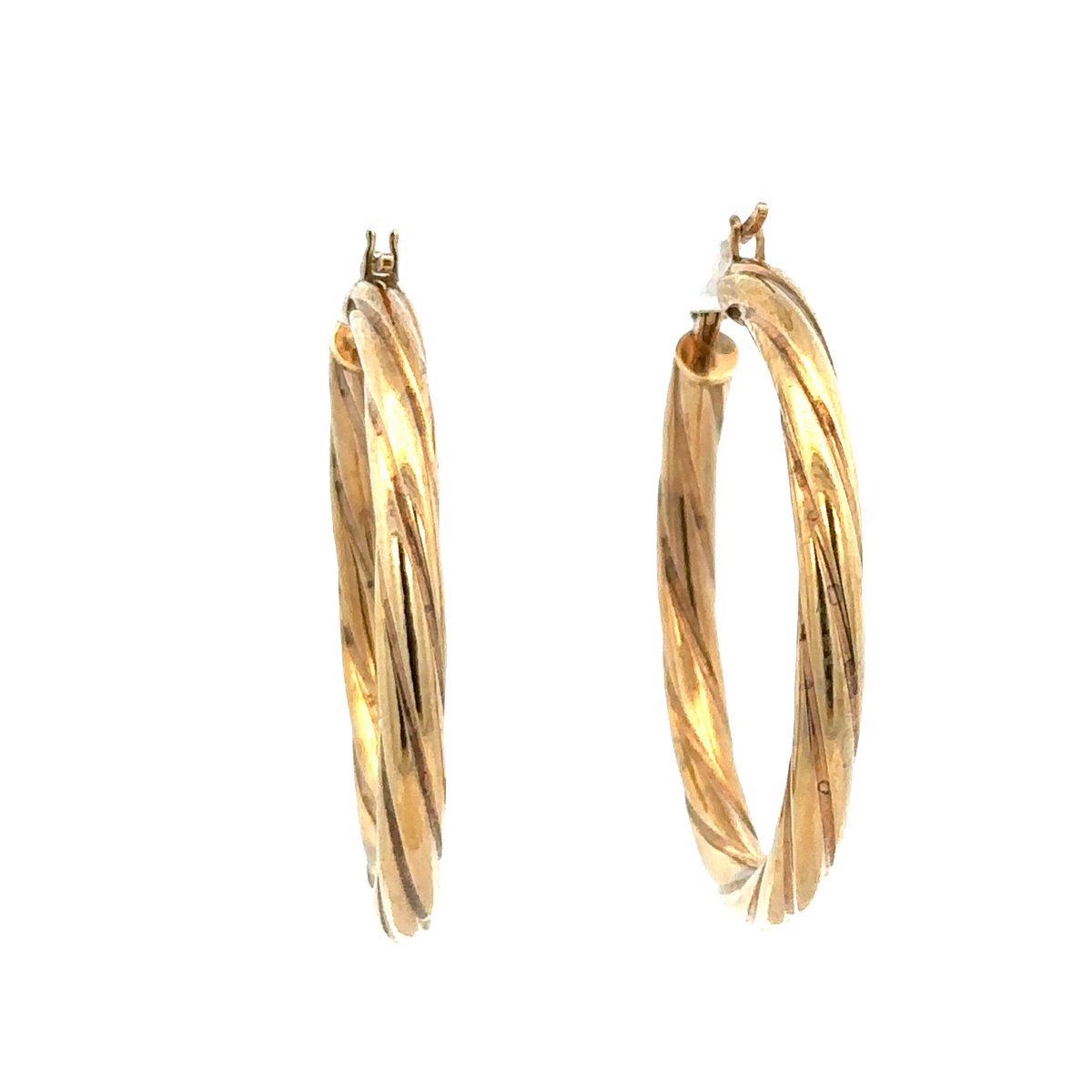 9ct yellow gold hoop earrings 1.7g (sh25780l)