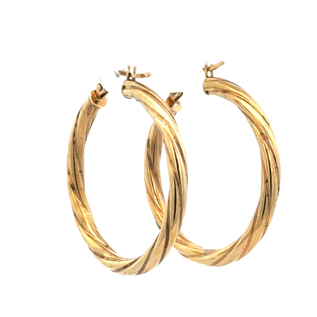 9ct yellow gold hoop earrings 1.7g (sh25780l)
