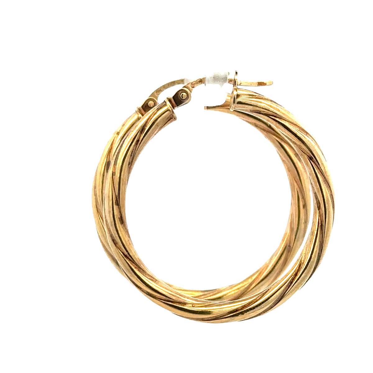 9ct yellow gold hoop earrings 1.7g (sh25780l)