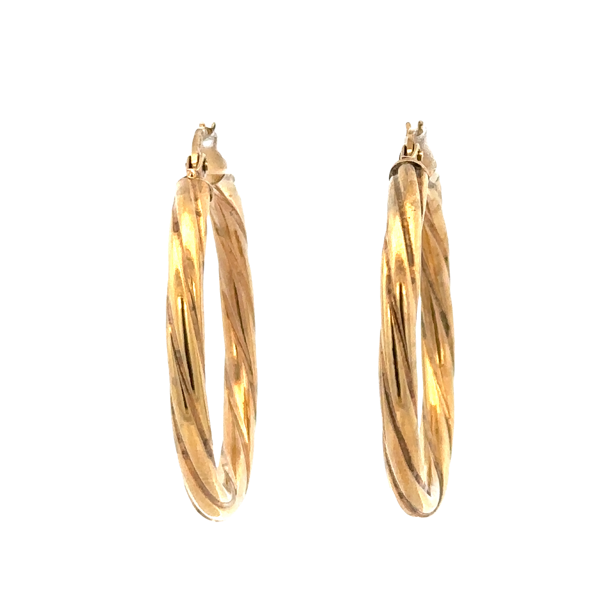 9ct yellow gold hoop earrings 1.7g (sh25780l)