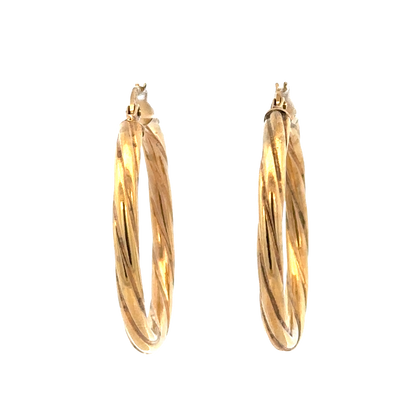 9ct yellow gold hoop earrings 1.7g (sh25780l)