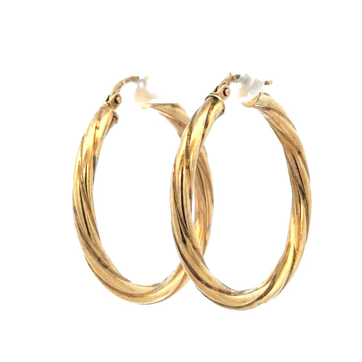9ct yellow gold hoop earrings 1.7g (sh25780l)