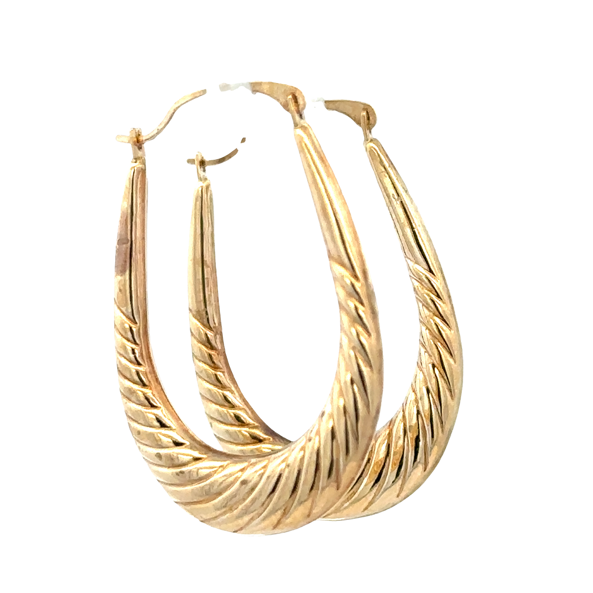 9ct yellow gold hoop earrings 1.6g (sh27780b)