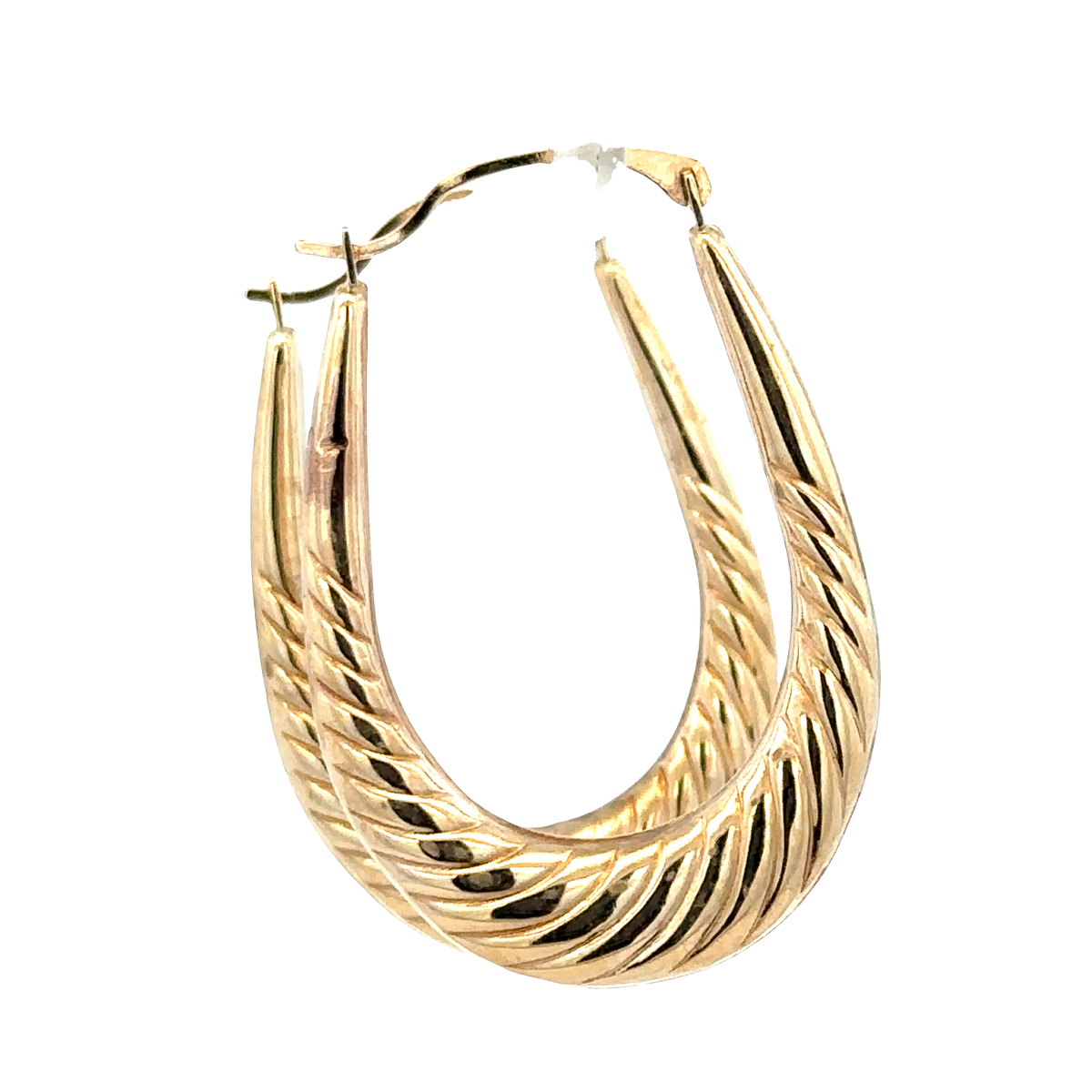 9ct yellow gold hoop earrings 1.6g (sh27780b)