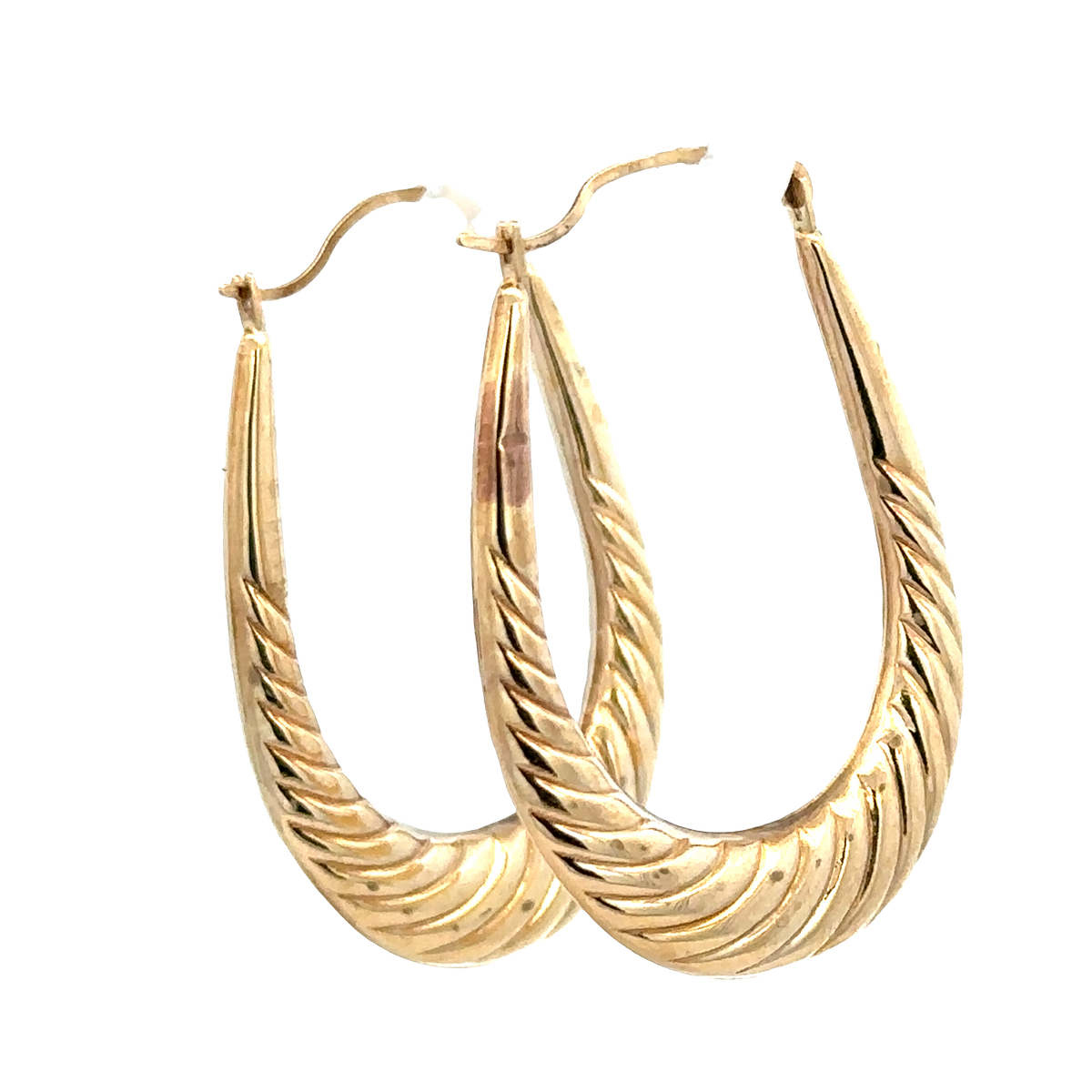 9ct yellow gold hoop earrings 1.6g (sh27780b)