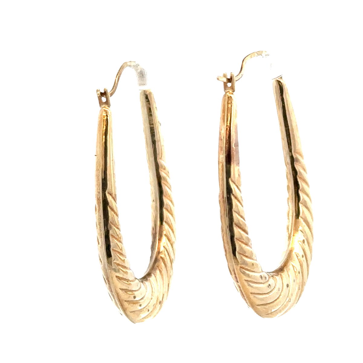 9ct yellow gold hoop earrings 1.6g (sh27780b)