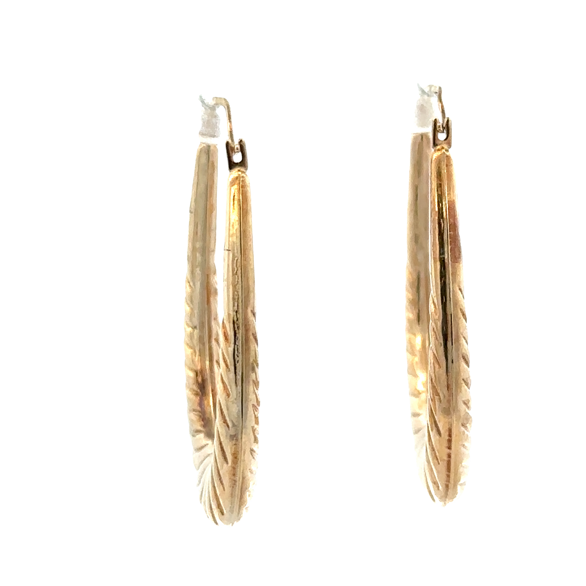 9ct yellow gold hoop earrings 1.6g (sh27780b)