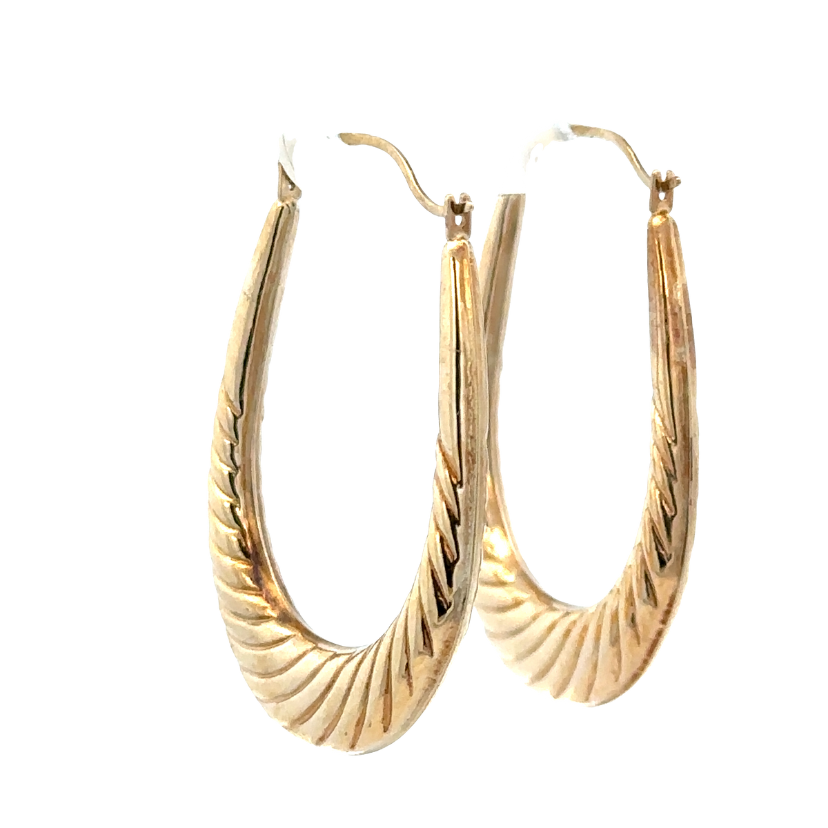 9ct yellow gold hoop earrings 1.6g (sh27780b)