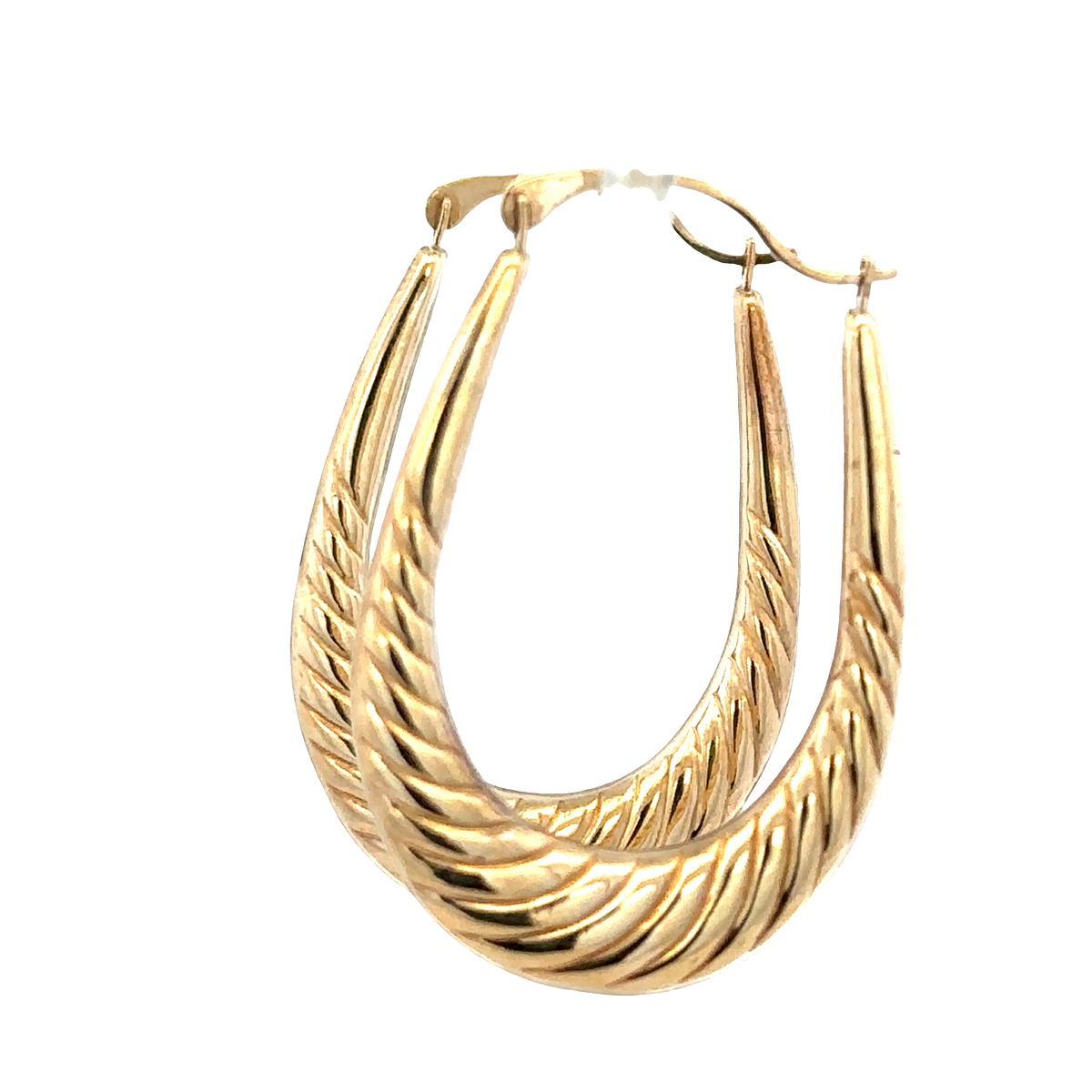 9ct yellow gold hoop earrings 1.6g (sh27780b)