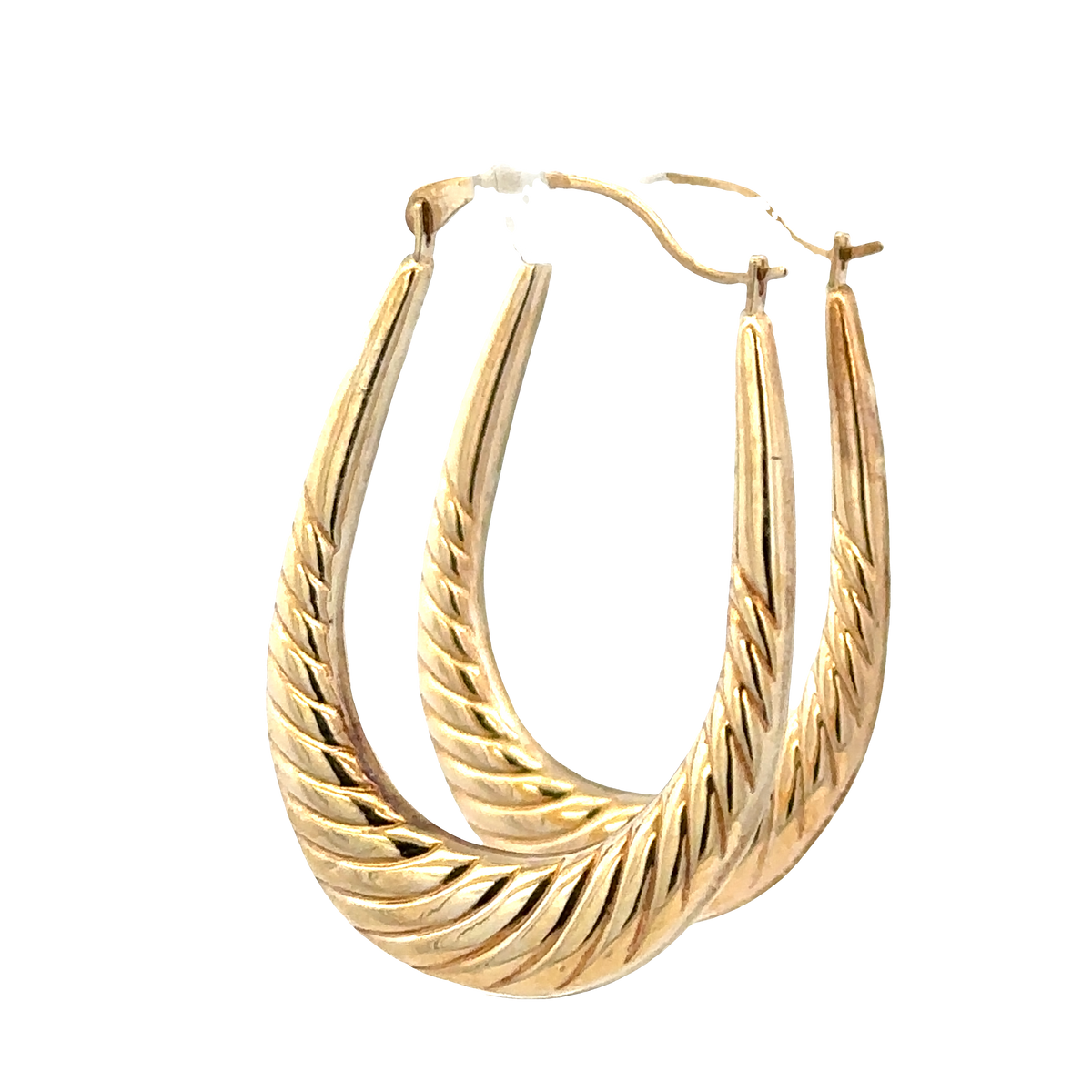 9ct yellow gold hoop earrings 1.6g (sh27780b)
