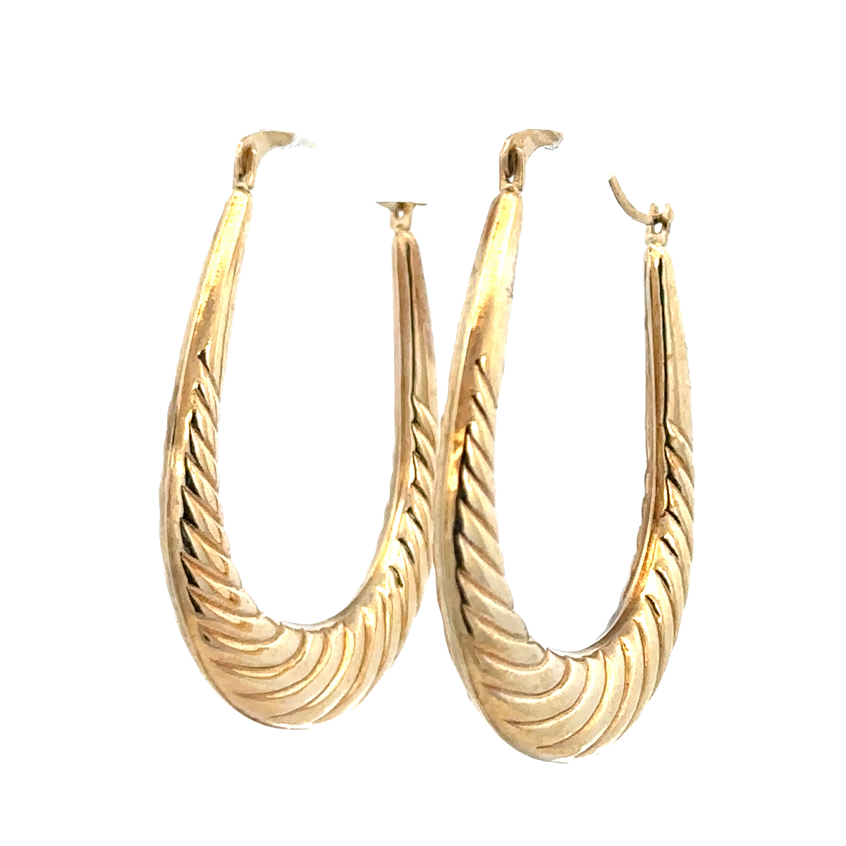 9ct yellow gold hoop earrings 1.6g (sh27780b)