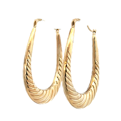 9ct yellow gold hoop earrings 1.6g (sh27780b)