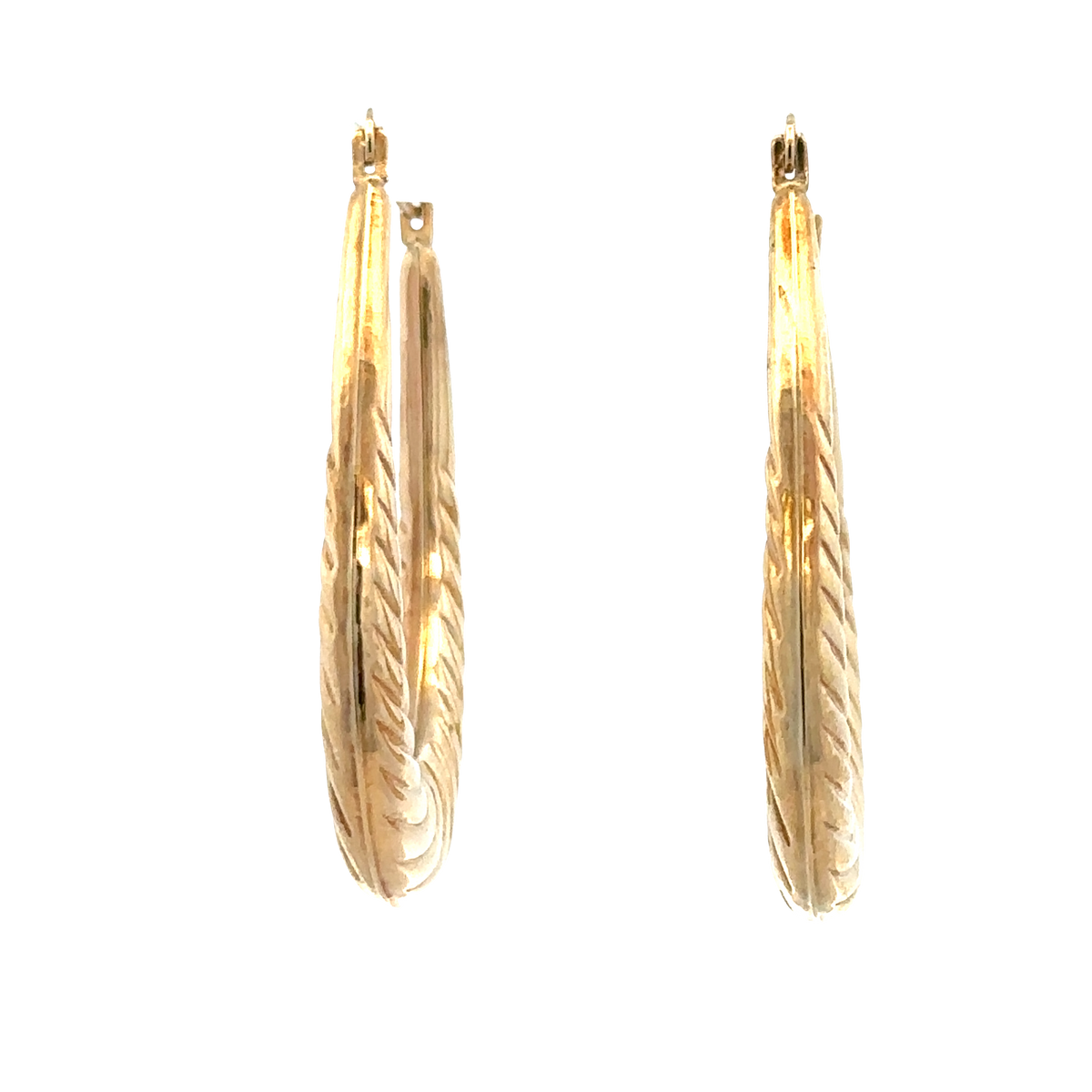 9ct yellow gold hoop earrings 1.6g (sh27780b)
