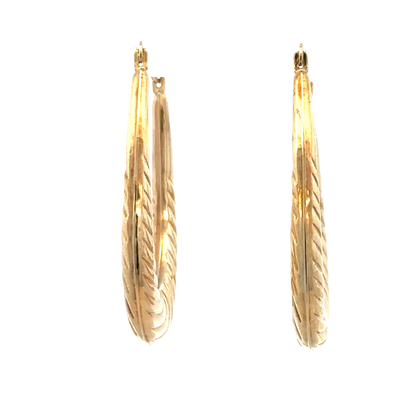 9ct yellow gold hoop earrings 1.6g (sh27780b)