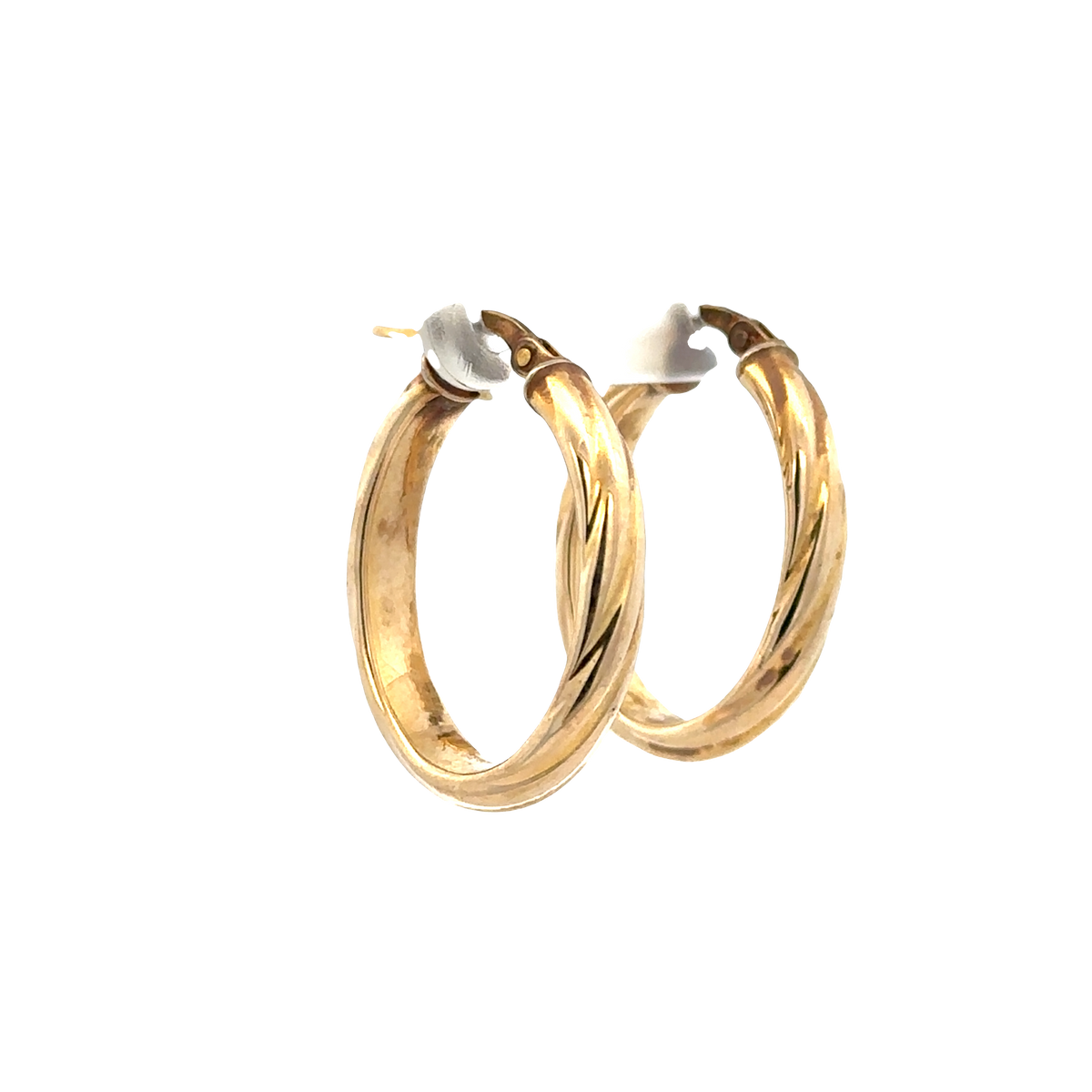 9ct yellow gold hoop earrings 1.9g (sh25713l)