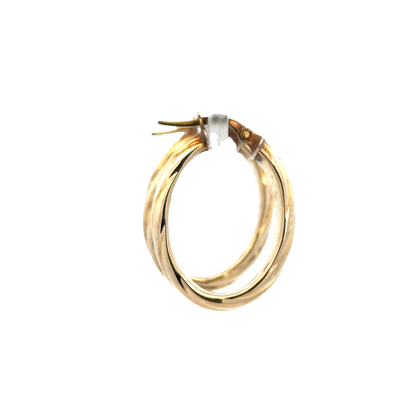 9ct yellow gold hoop earrings 1.9g (sh25713l)