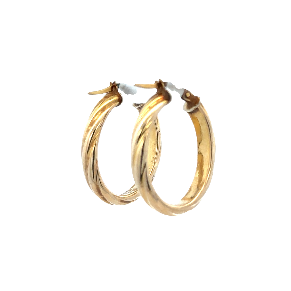 9ct yellow gold hoop earrings 1.9g (sh25713l)
