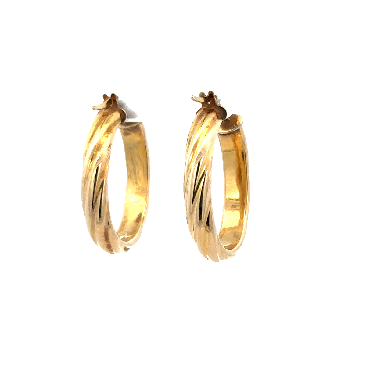 9ct yellow gold hoop earrings 1.9g (sh25713l)