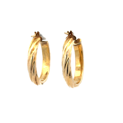 9ct yellow gold hoop earrings 1.9g (sh25713l)