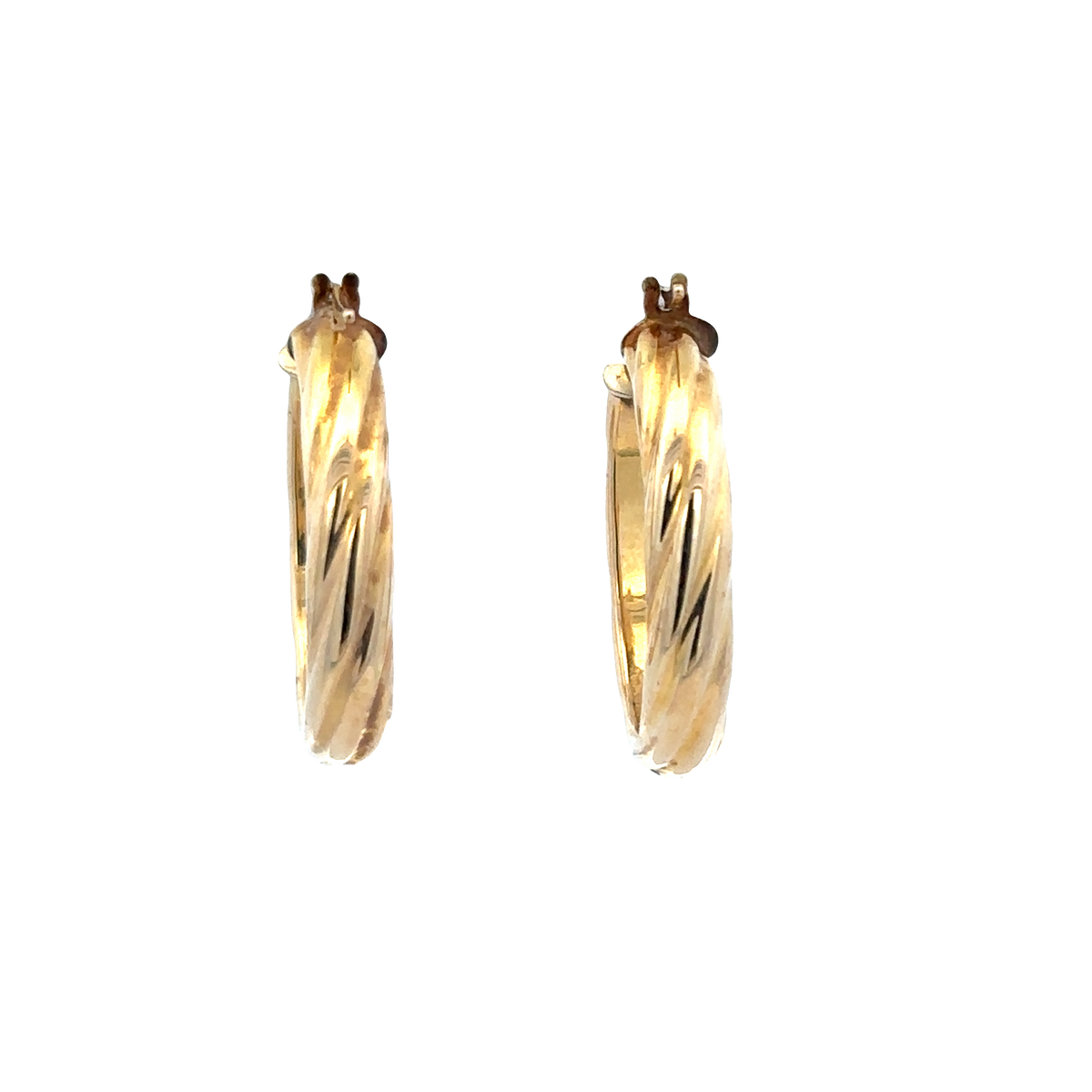 9ct yellow gold hoop earrings 1.9g (sh25713l)