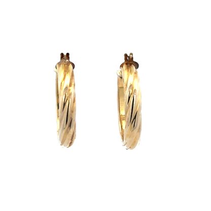 9ct yellow gold hoop earrings 1.9g (sh25713l)