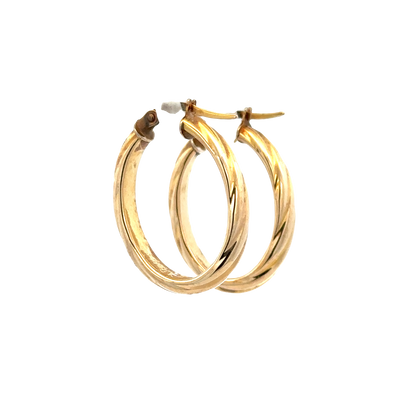 9ct yellow gold hoop earrings 1.9g (sh25713l)