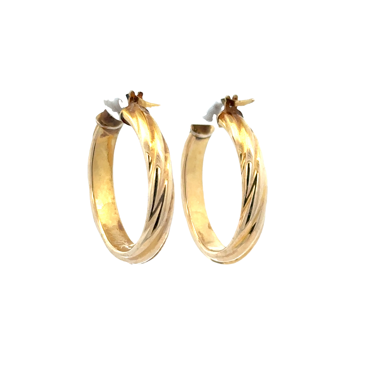 9ct yellow gold hoop earrings 1.9g (sh25713l)