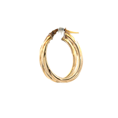 9ct yellow gold hoop earrings 1.9g (sh25713l)
