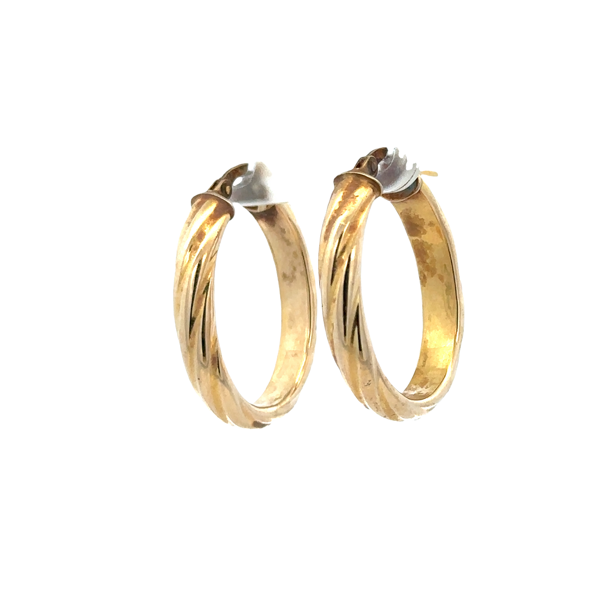 9ct yellow gold hoop earrings 1.9g (sh25713l)
