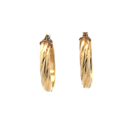 9ct yellow gold hoop earrings 1.9g (sh25713l)