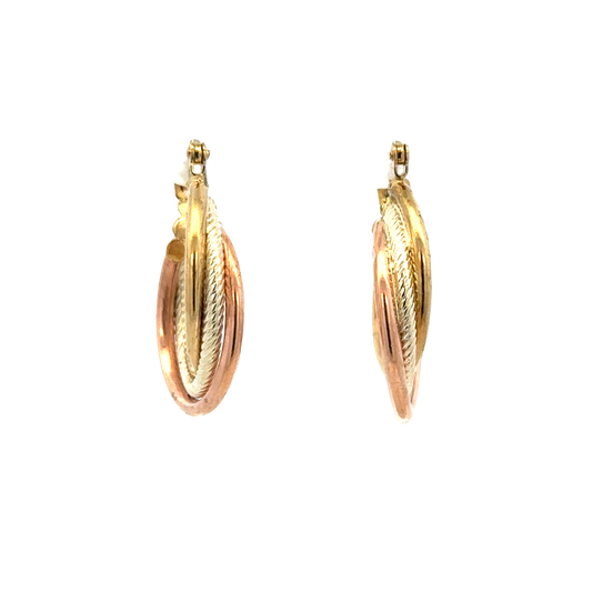 9ct gold hoop earrings 2.2g (sh27374b)