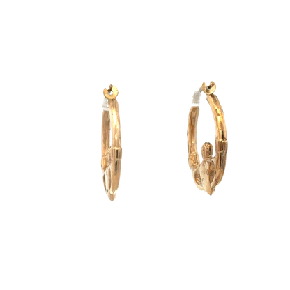 9ct yellow gold claddagh hoop earrings 0.9g (sh25448l)