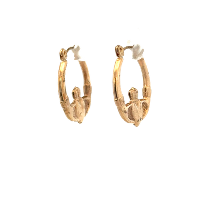 9ct yellow gold claddagh hoop earrings 0.9g (sh25448l)