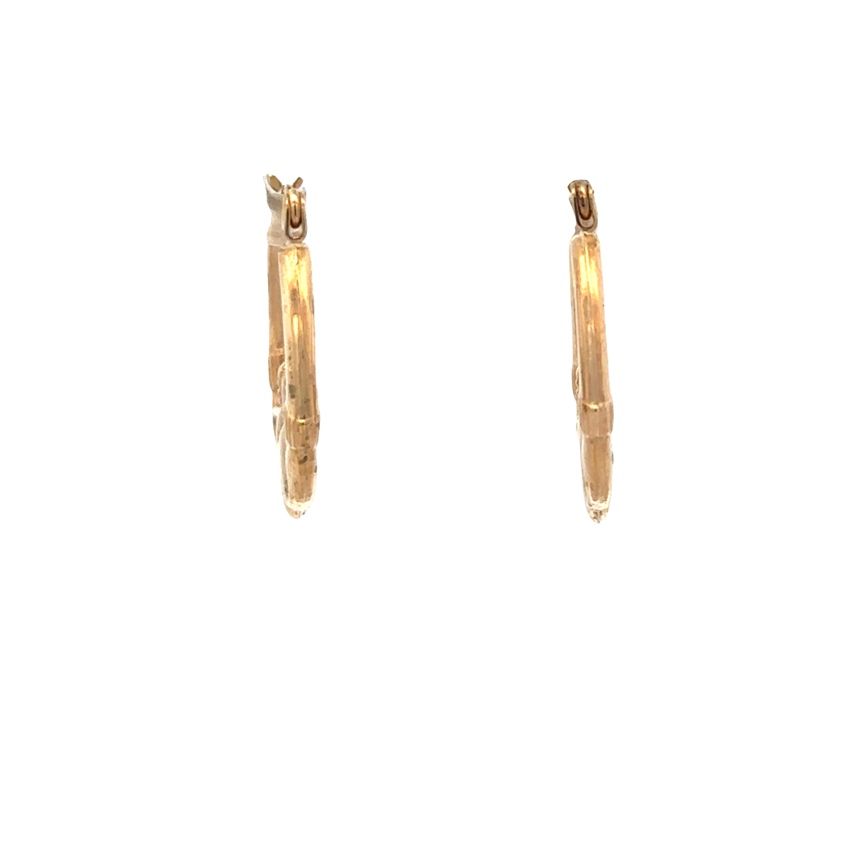 9ct yellow gold claddagh hoop earrings 0.9g (sh25448l)