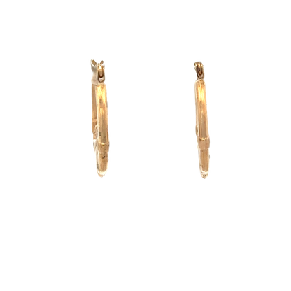 9ct yellow gold claddagh hoop earrings 0.9g (sh25448l)