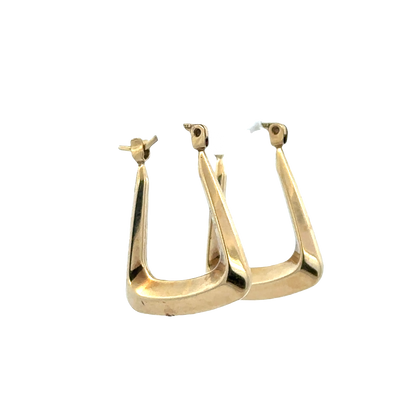 9ct yellow gold hoop earrings 1.3g (sh27277b)