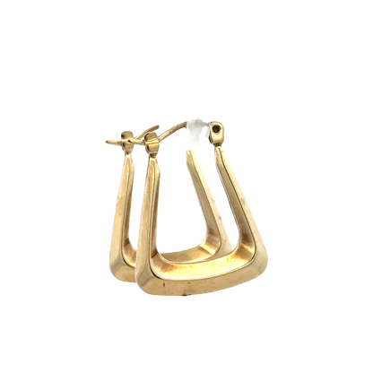 9ct yellow gold hoop earrings 1.3g (sh27277b)