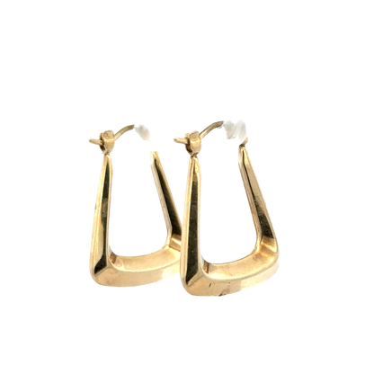 9ct yellow gold hoop earrings 1.3g (sh27277b)