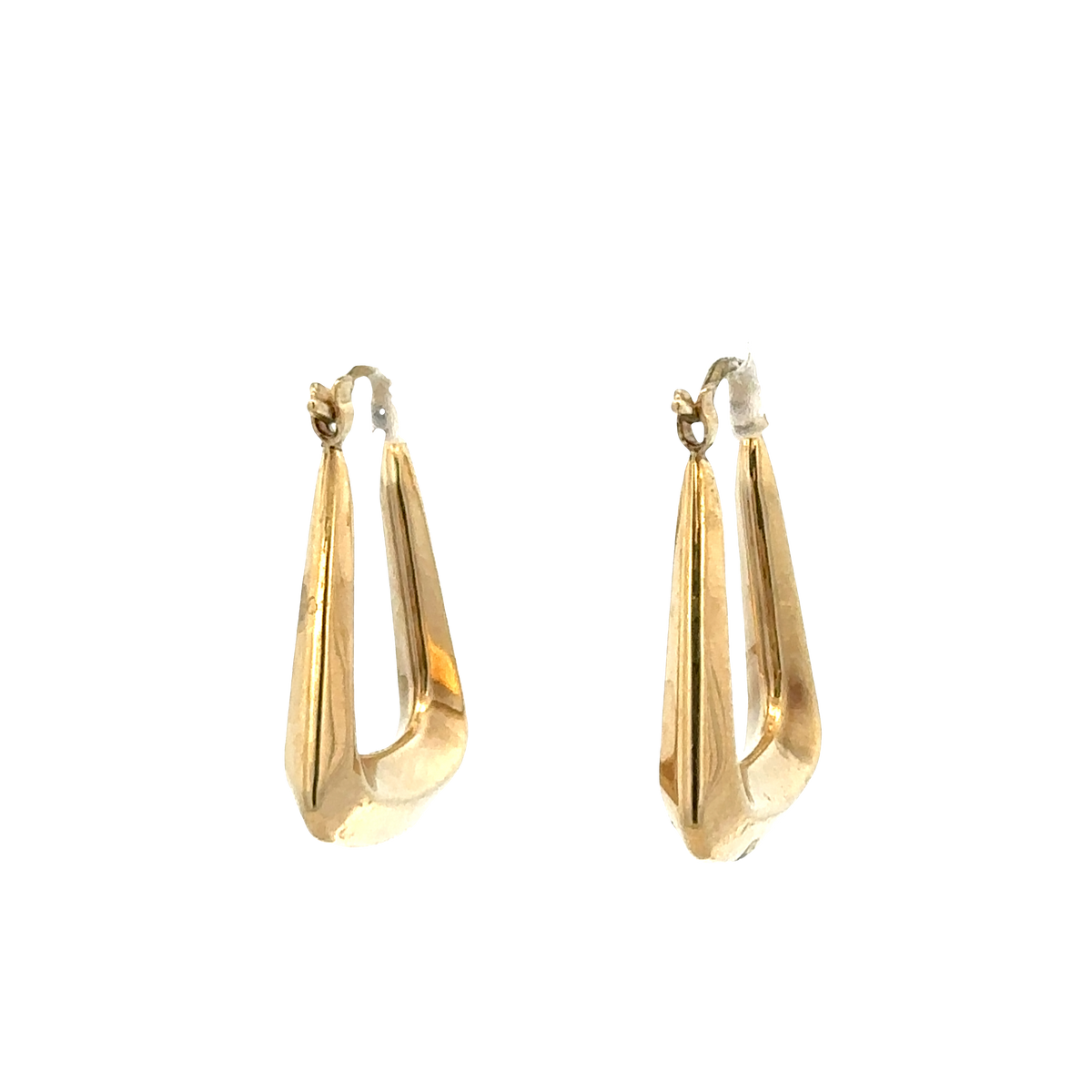 9ct yellow gold hoop earrings 1.3g (sh27277b)