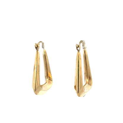 9ct yellow gold hoop earrings 1.3g (sh27277b)