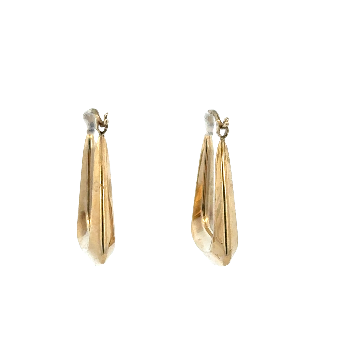 9ct yellow gold hoop earrings 1.3g (sh27277b)