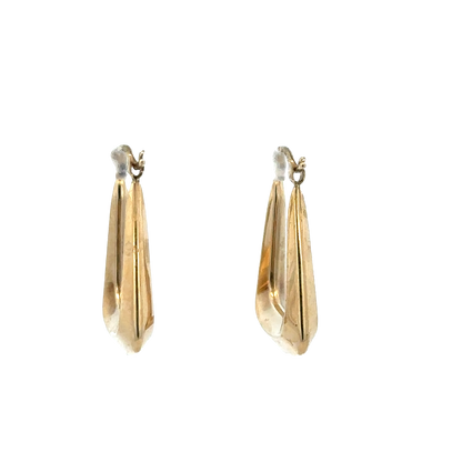 9ct yellow gold hoop earrings 1.3g (sh27277b)