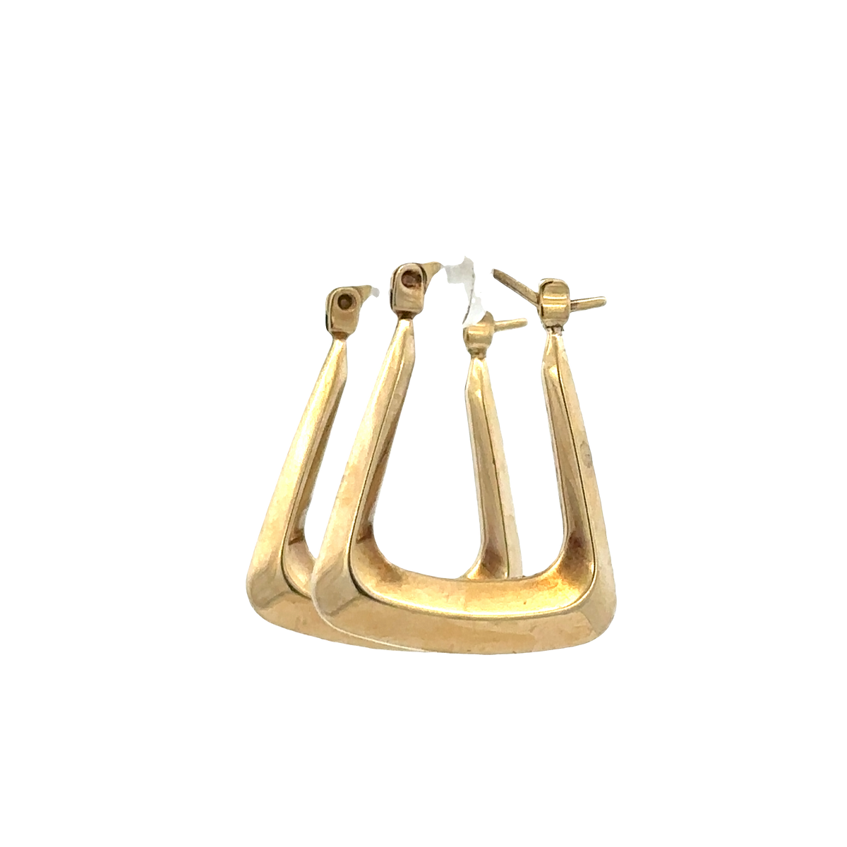 9ct yellow gold hoop earrings 1.3g (sh27277b)