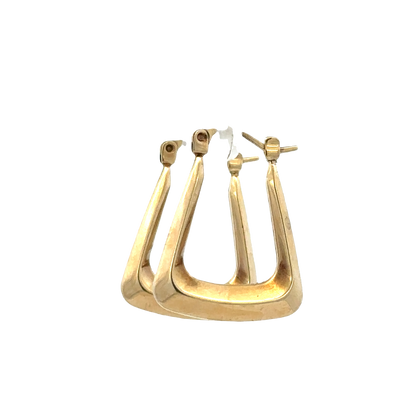 9ct yellow gold hoop earrings 1.3g (sh27277b)