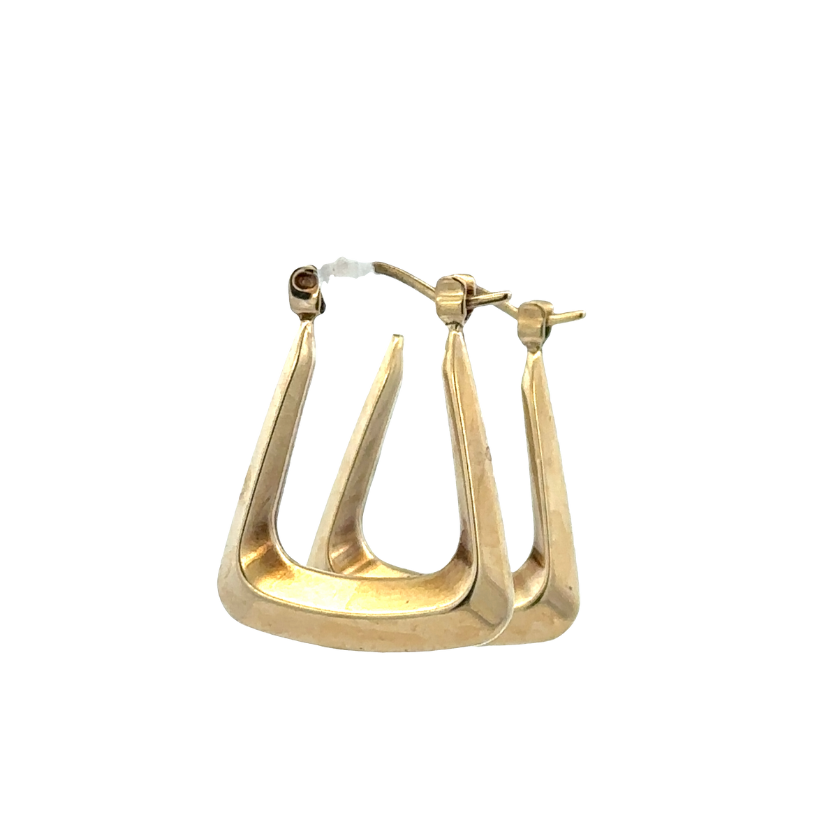 9ct yellow gold hoop earrings 1.3g (sh27277b)