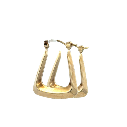 9ct yellow gold hoop earrings 1.3g (sh27277b)