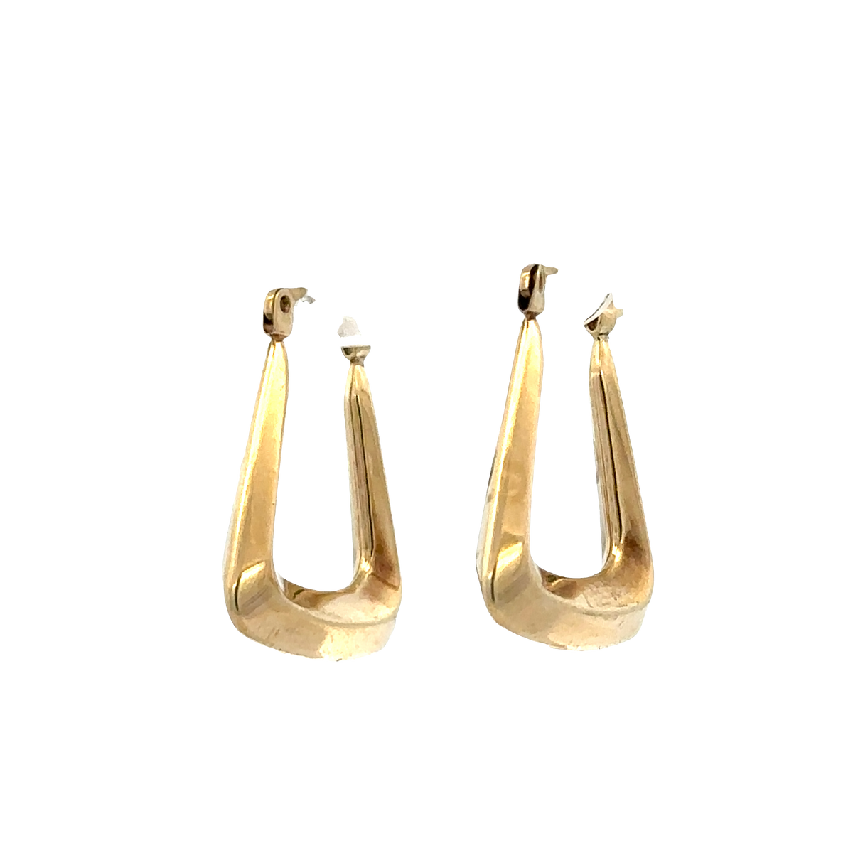 9ct yellow gold hoop earrings 1.3g (sh27277b)